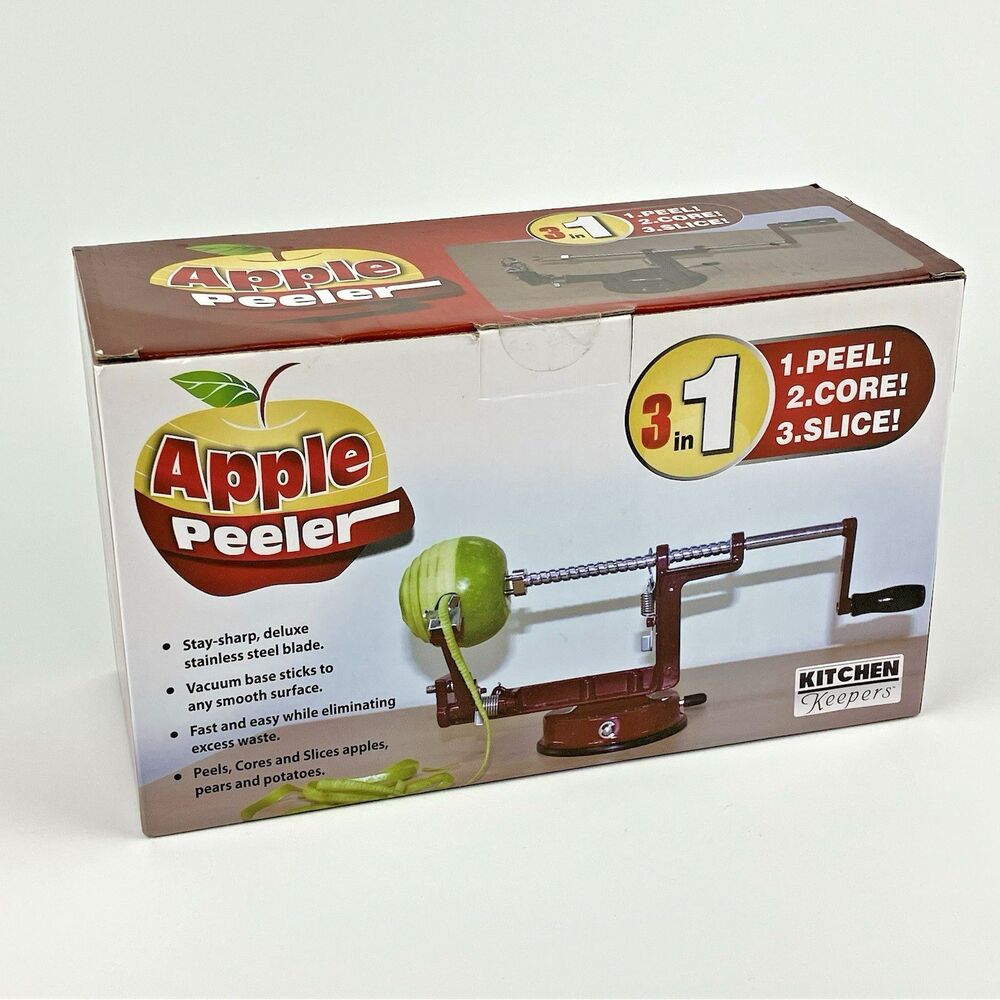 Kitchen Keepers Sealed Apple Pear Potato Peeler 3-in-1  Corer Slicer #00482